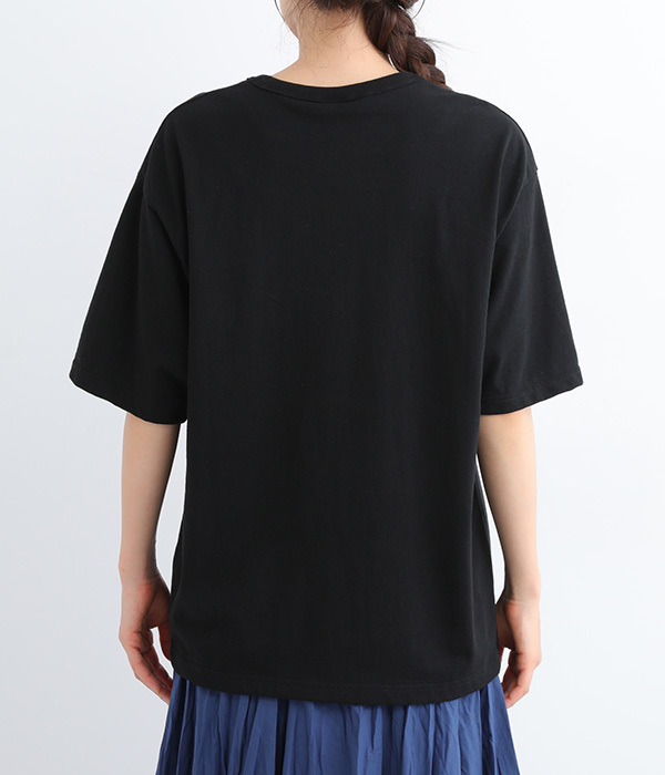 16番手天竺　BASIC半袖Tシャツ(D・ブラック)