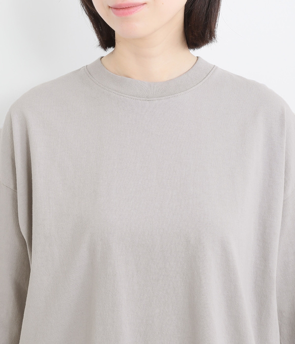 コットンアメリカンドライ天竺バックスリットTシャツ(D・ブラック)