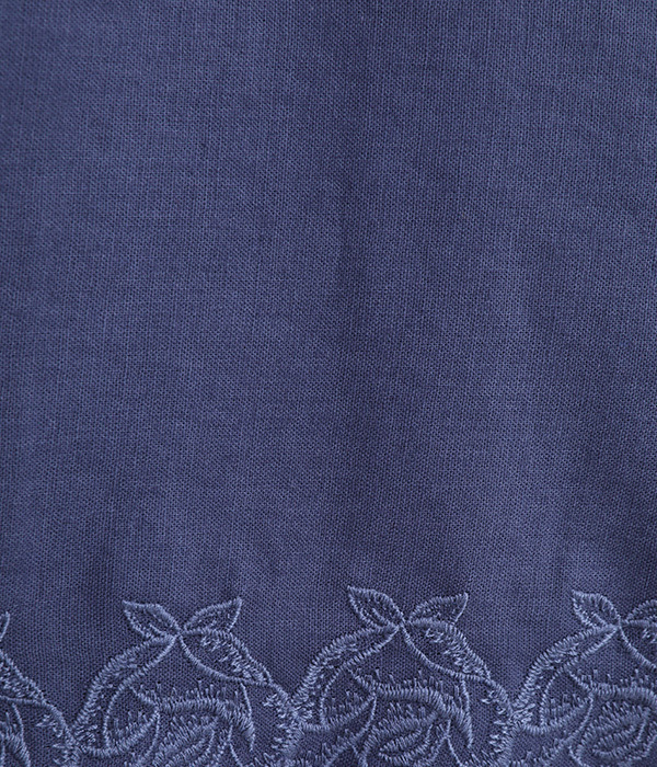 スカラ刺繍ターンカラープルオーバー(B・ラベンダー)