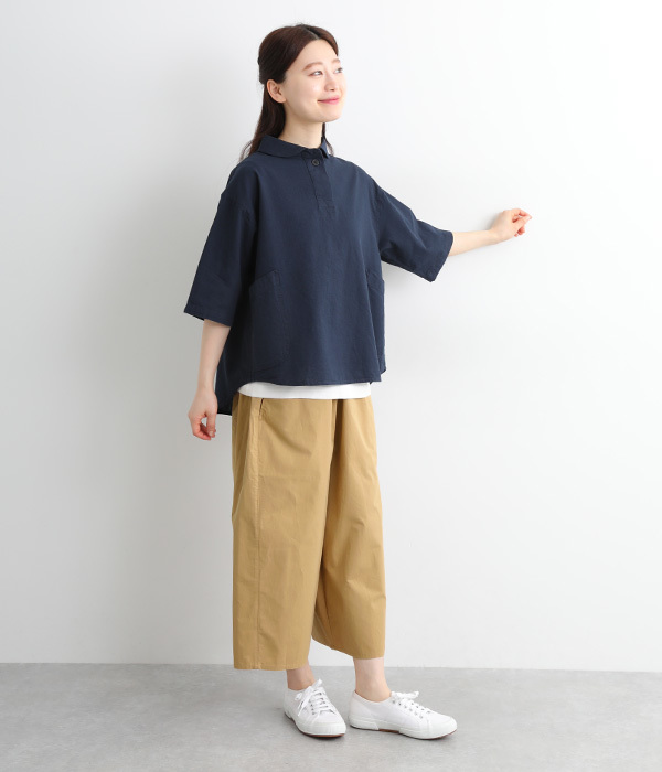 コットンツイルオーバルパンツ(B・ネイビー)