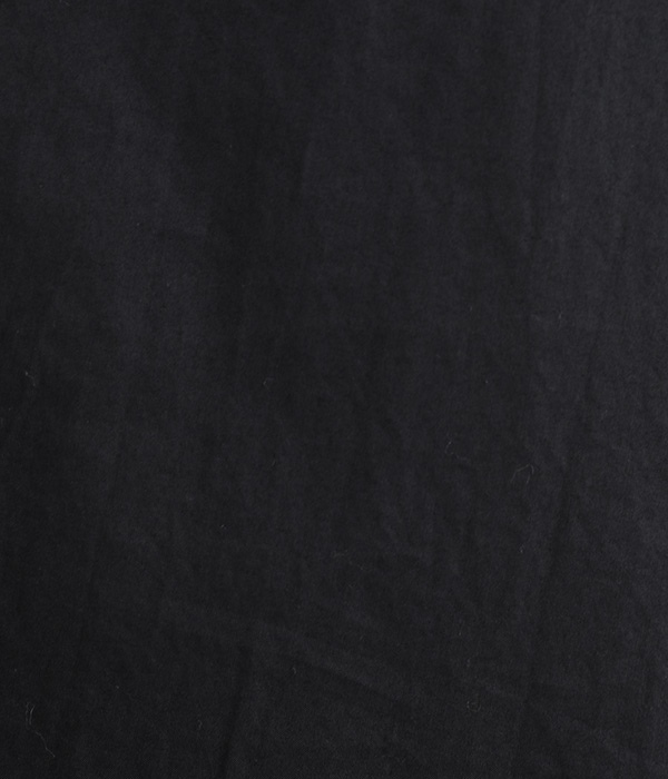 32番手天竺(毛羽取り×柔軟加工)ラウンドカラー布帛切替プルオーバー(B・ブラック)