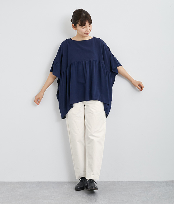 コットンツイルストレートパンツ(B・スモークグリーン)