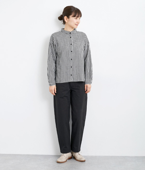 コットンツイルストレートパンツ(B・スモークグリーン)