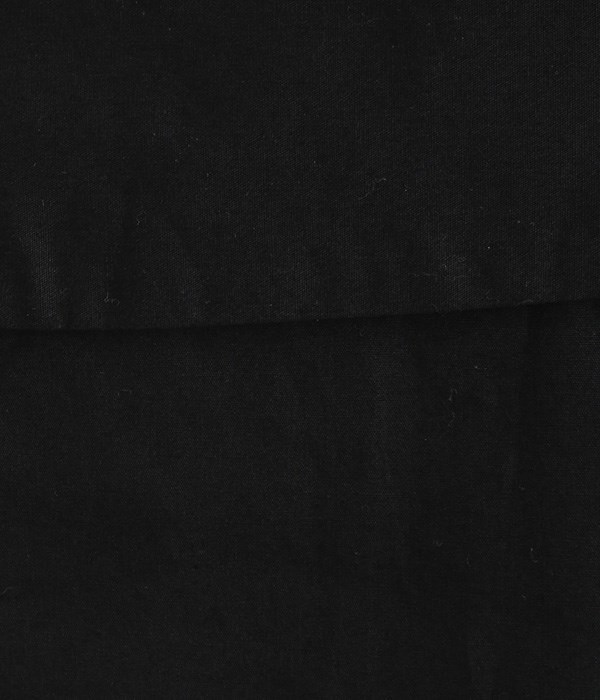 アシンメトリービッグ襟　袖タックブラウス(C・ブラック)