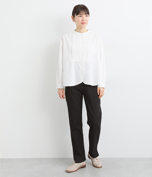 サイドスリットリサイクルデニムパンツ(A・ネイビー)