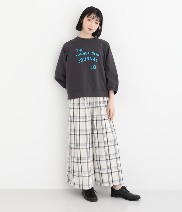 リネンチェックパンツ(B・ネイビーチェック)