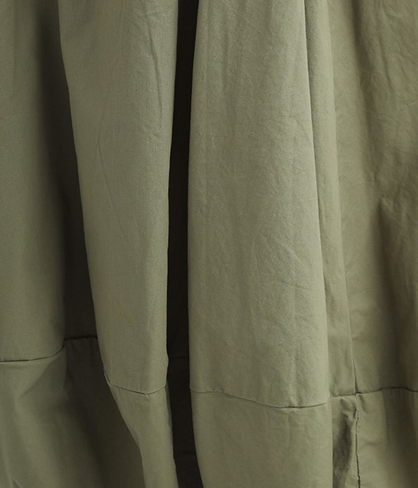コーマ糸カラーバルーンスカート(A・カーキ)