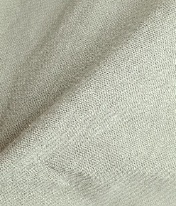 【toujours ensemble】クラシックポプリン近江晒加工　7分袖ギャザーサファリジャケット(A・グレー)