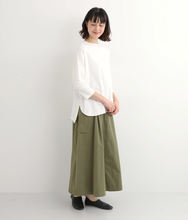 コットンスラブ天竺Tシャツ(A・ホワイト)