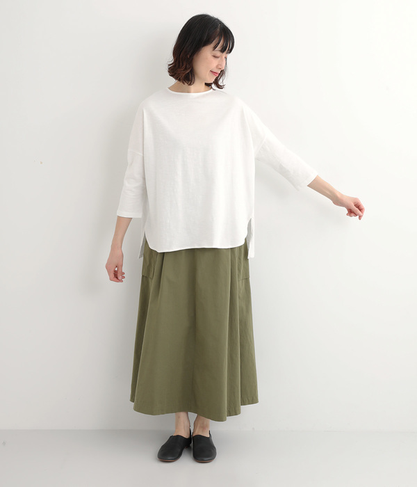コットンスラブ天竺Tシャツ(A・ホワイト)