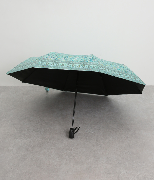 晴雨兼用折りたたみ傘 遮光率99.99％ 日傘・雨傘(E・ブロックプリント)