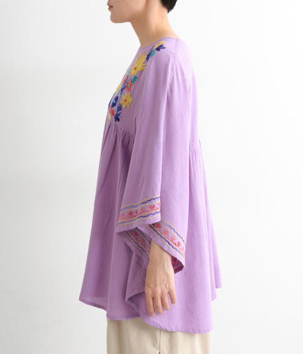 アリ刺繍プルオーバー(B・パープル)