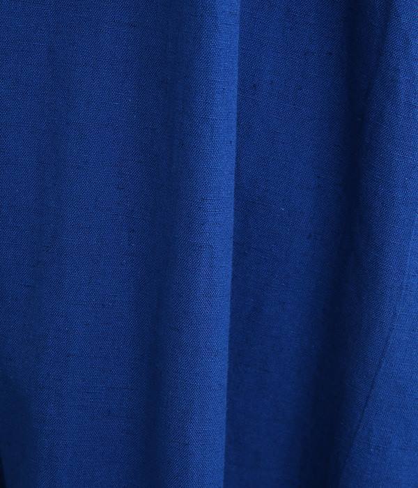 ライン刺繍×コインラグランワンピース(B・ブルー)