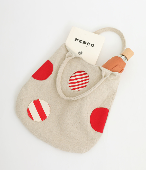 Stripe Zomia flat バッグ(B・レッド)