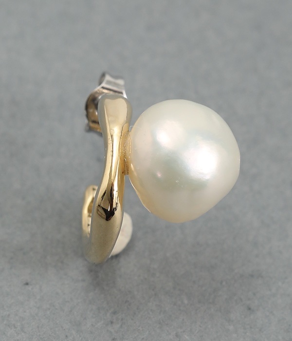 freshwater　pearl　mini　ピアス(A・ゴールド)