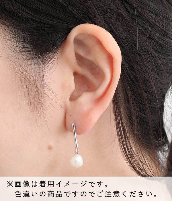 freshwater　pearl　line　mini　ピアス(A・ゴールド)