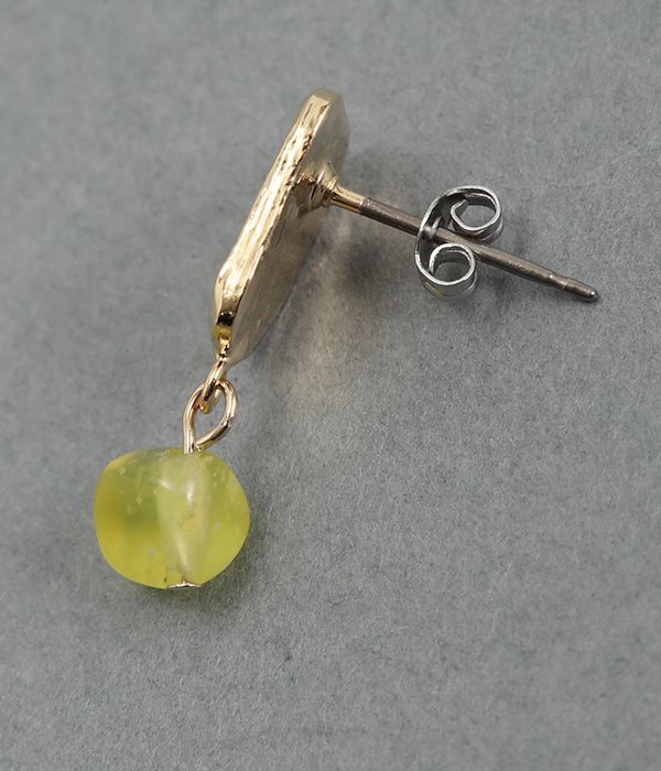 olive　jade×metal　ピアス(A・ゴールド)