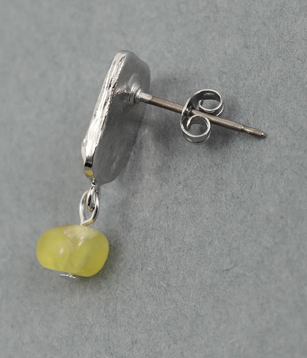 olive　jade×metal　ピアス(B・シルバー)