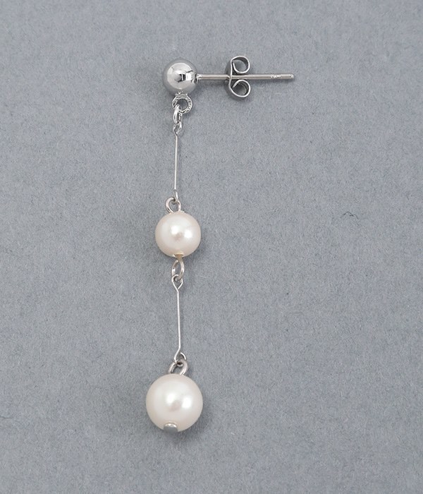 hanging pearl　ピアス(B・シルバー)