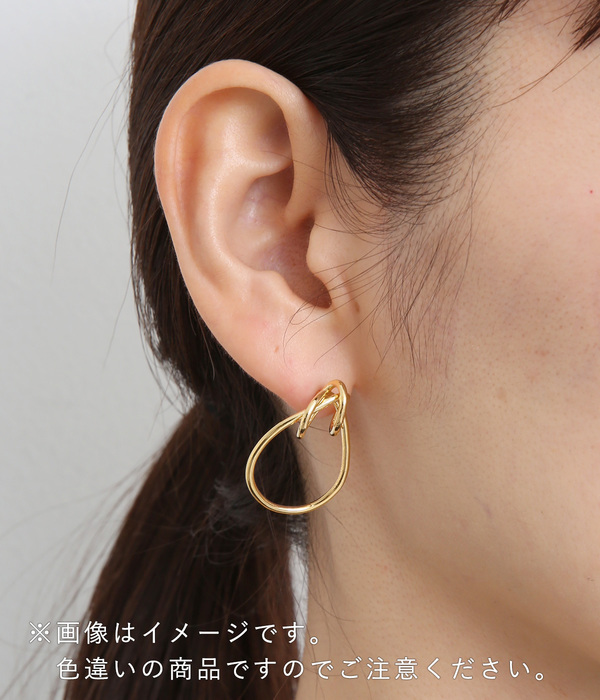 knot motif asymmetry　ピアス(B・シルバー)