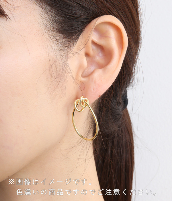 knot motif asymmetry　ピアス(B・シルバー)