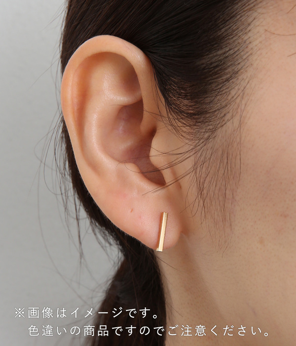 simple　bar　ピアス(B・シルバー)