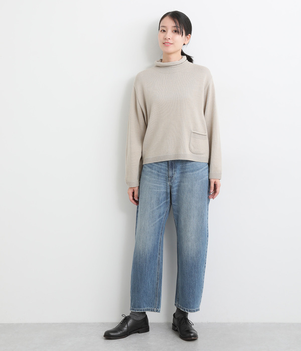 コットン12ozデニムコクーンパンツ(C・ホワイト)