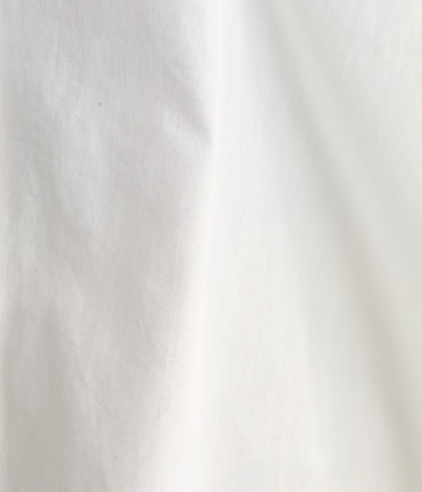 平織コットン製品染め　Aラインフレアーシャツ(A・オフホワイト)