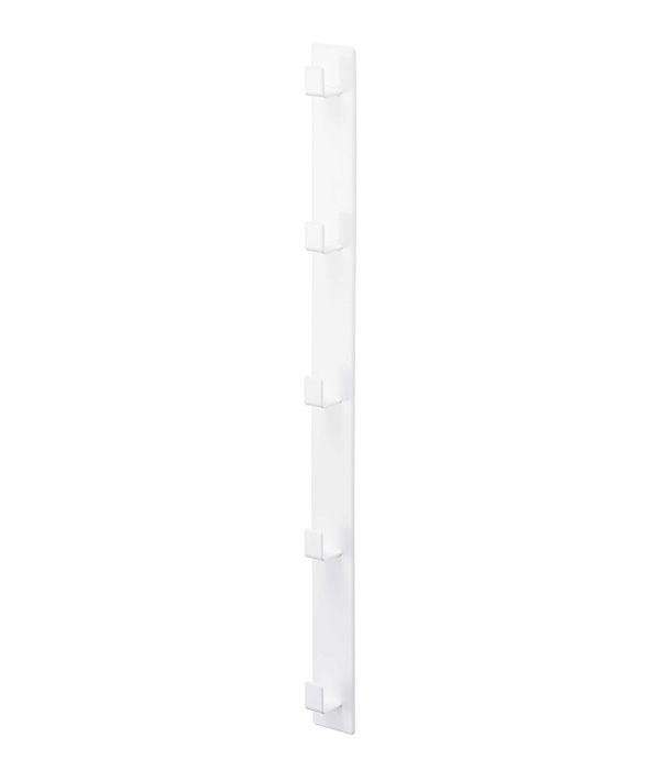 マグネット　冷蔵庫サイド縦型５連フック　タワー(A・ホワイト)
