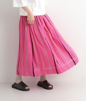 新品ichiantiquite新品　ichi antiquite's ピンクチェック　トップススカート　セット