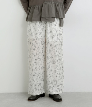 裏付きタックテーパードパンツ(B・ストライプ)【再入荷