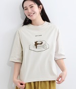 喫茶店プリントTシャツ(A・アイボリー)