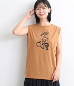hesoさんコラボドローイングノースリーブTシャツ(C・オレンジ×静物)