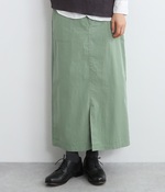 コットンナイロン　ミリタリーBOXスカート(B・グリーン)