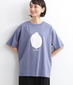 プレーティング天竺　LemonクルーネックTシャツ(C・パープルネイビー)