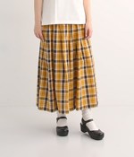 コットンオックスチェックタックパンツ(C・マスタード)