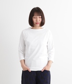 ムラ糸ラグラン7分袖Tシャツ(A・ホワイト)