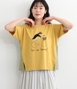 コットンペンギンサイクリング刺繍Ｔシャツ(C・マスタード)