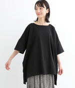 16SOE天竺バイオウォッシュスクエアTシャツ(D・ブラック)