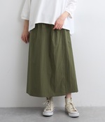 コットンナイロン　サイドポケットスカート(B・カーキグリーン)