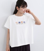 空紡糸天竺　フレンチスリーブTシャツ(A・ホワイト)