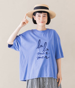 プリント Tシャツ(B・ブルー×ネイビー)