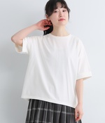 コーマ天竺 ワイドTシャツ(A・ホワイト)