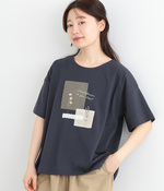 パッチ刺繍Tシャツ(B・ネイビー)