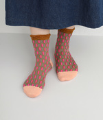 BUMPY MESH DOT SOCKS(B・ピンク)