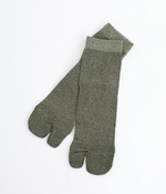 SHEER COLOUR LAME TABI SOCKS(D・チャコール)