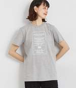 コットン天竺 プリントTシャツ CUISINIER(B・杢グレー×ホワイト)