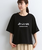 プリントT Tシャツ(自転車)(C・ブラック)