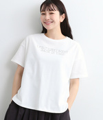 ロゴ刺繍Tシャツ(A・オフホワイト)
