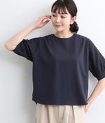 刺繍コットンコンビTシャツ(C・ダークネイビー)